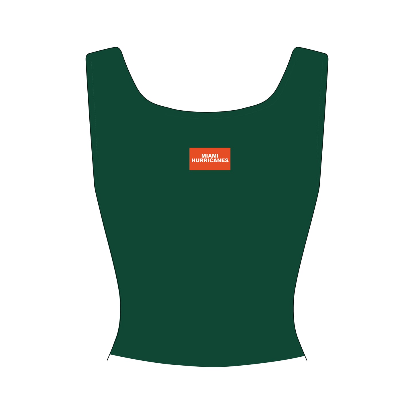 The Alli Airy Tank Miami Hurricanes Woven Label | Youth Dark Green