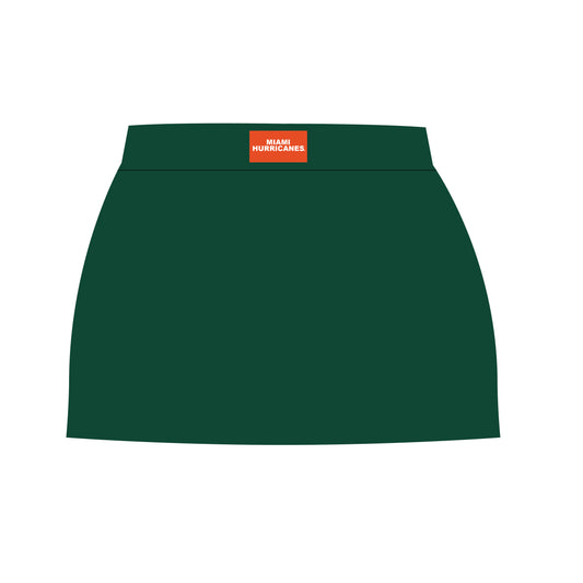 The Anna Active Skort Miami Hurricanes Woven Label | Dark Green