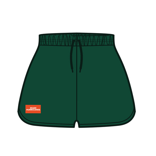 The Kristen Airy Lounge Shorts Miami Hurricanes Woven Label | Dark Green