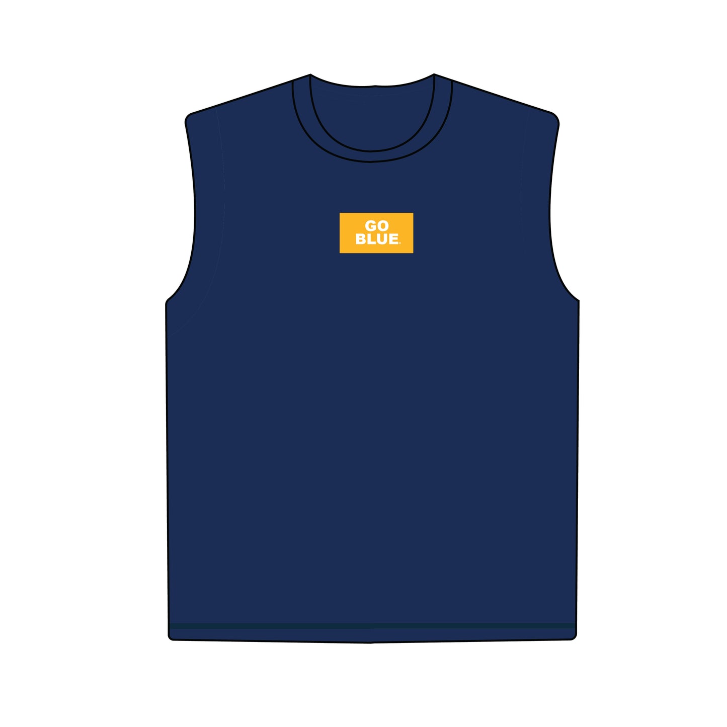 The Anna Active Tank Go Blue Woven Label | Youth Navy