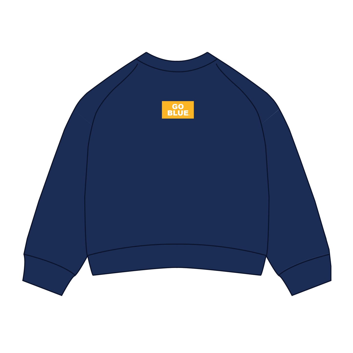 The Ava Airy Crewneck Go Blue Woven Label | Navy