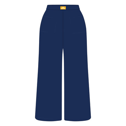 The Ava Airy Pants Go Blue Woven Label | Navy