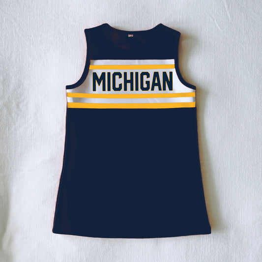 The Classic Cheer Dress Michigan | Youth Navy