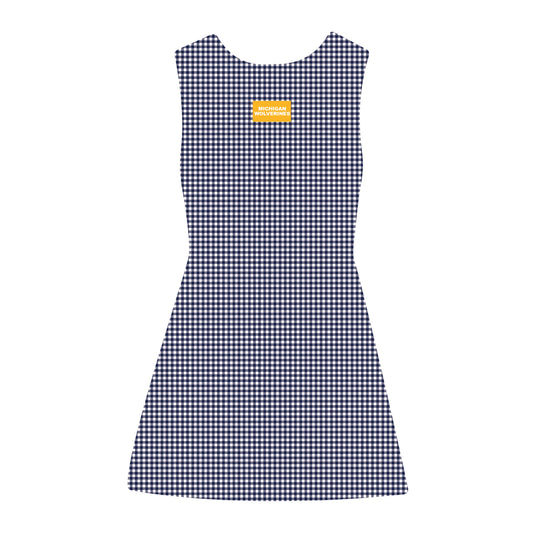 The Grace Gingham Dress Go Blue Woven Label | Navy