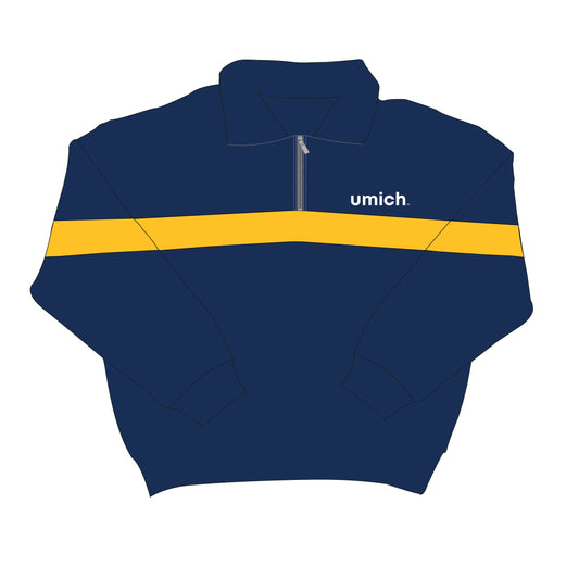 The Heather Half Zip Michigan | Navy