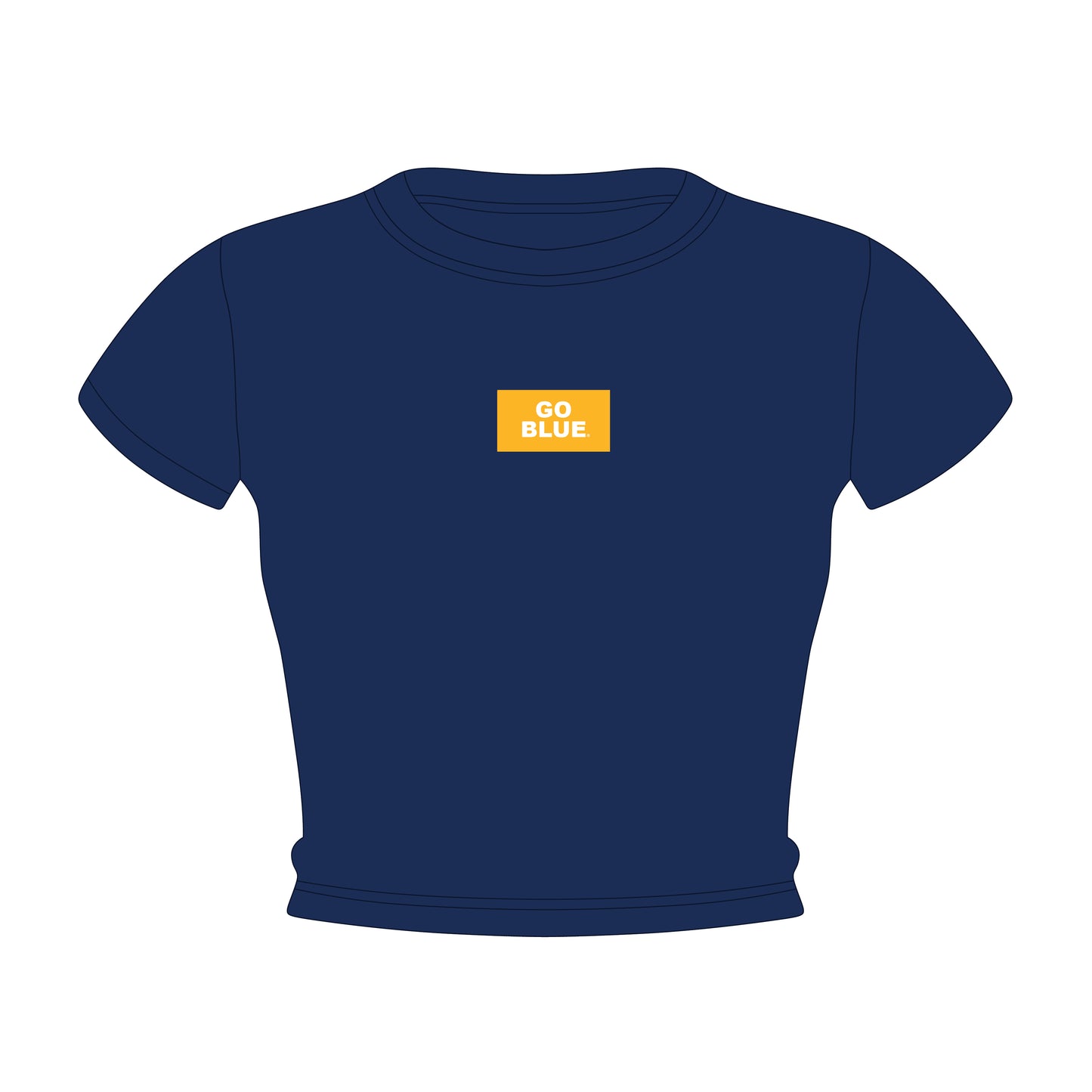 The Raegan Ribbed Baby Tee Go Blue Woven Label | Youth Navy