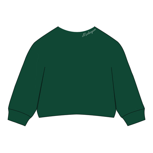 The Lexie Lounge Top Michigan State | Youth Dark Green
