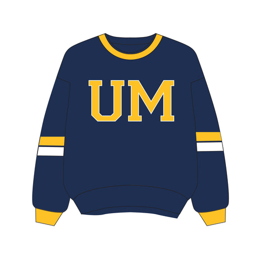 The Virginia Varsity Crewneck Michigan | Navy