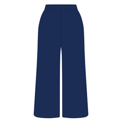 The Ava Airy Pants Go Blue Woven Label | Youth Navy