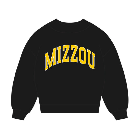 The Madi Classic Mockneck Mizzou Applique | Black