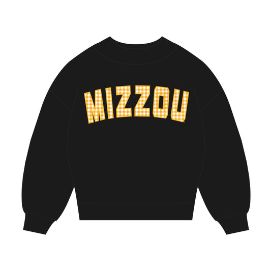 The Mallory Gingham Mockneck Missouri | Black