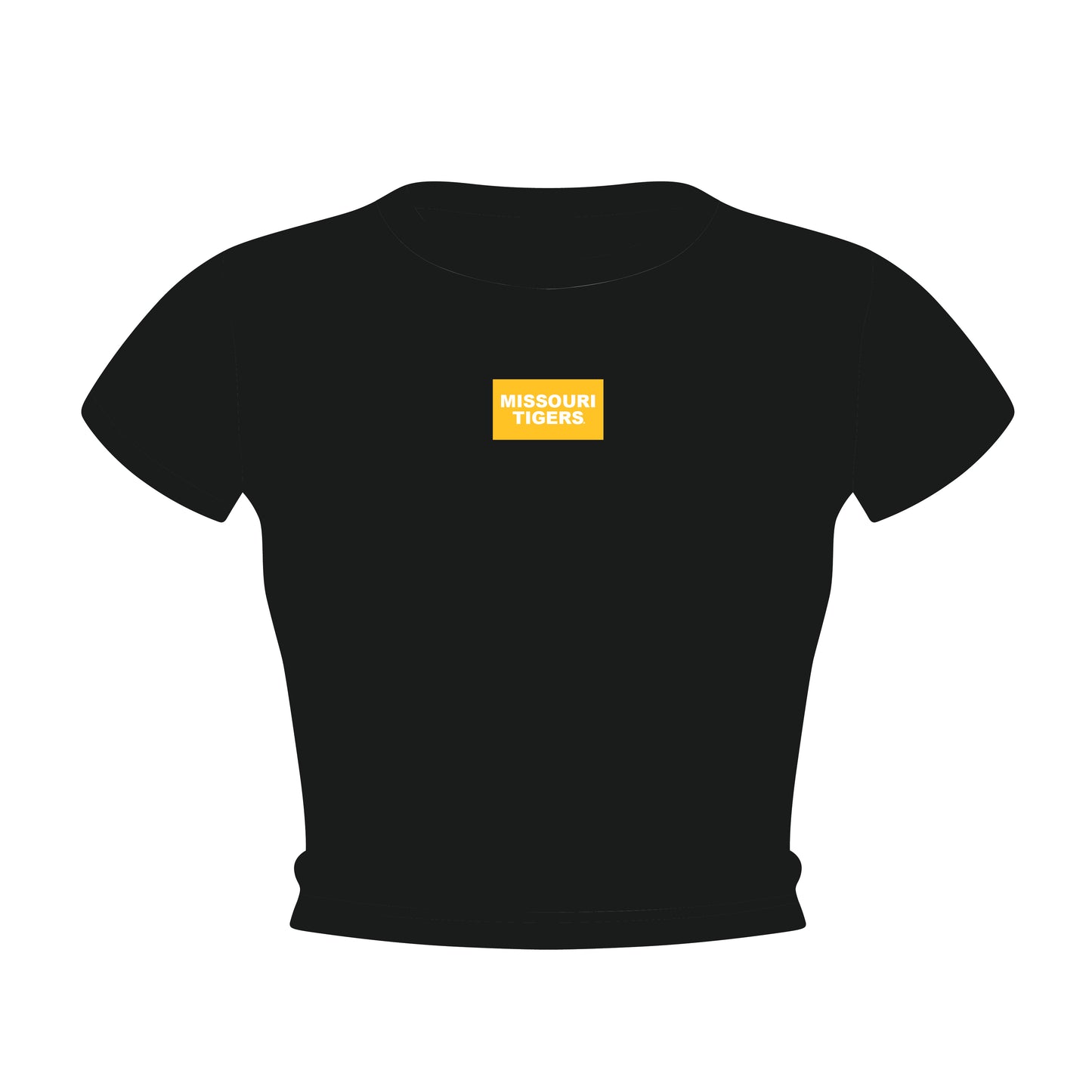 The Raegan Ribbed Baby Tee Missouri Tigers Woven Label | Youth Black