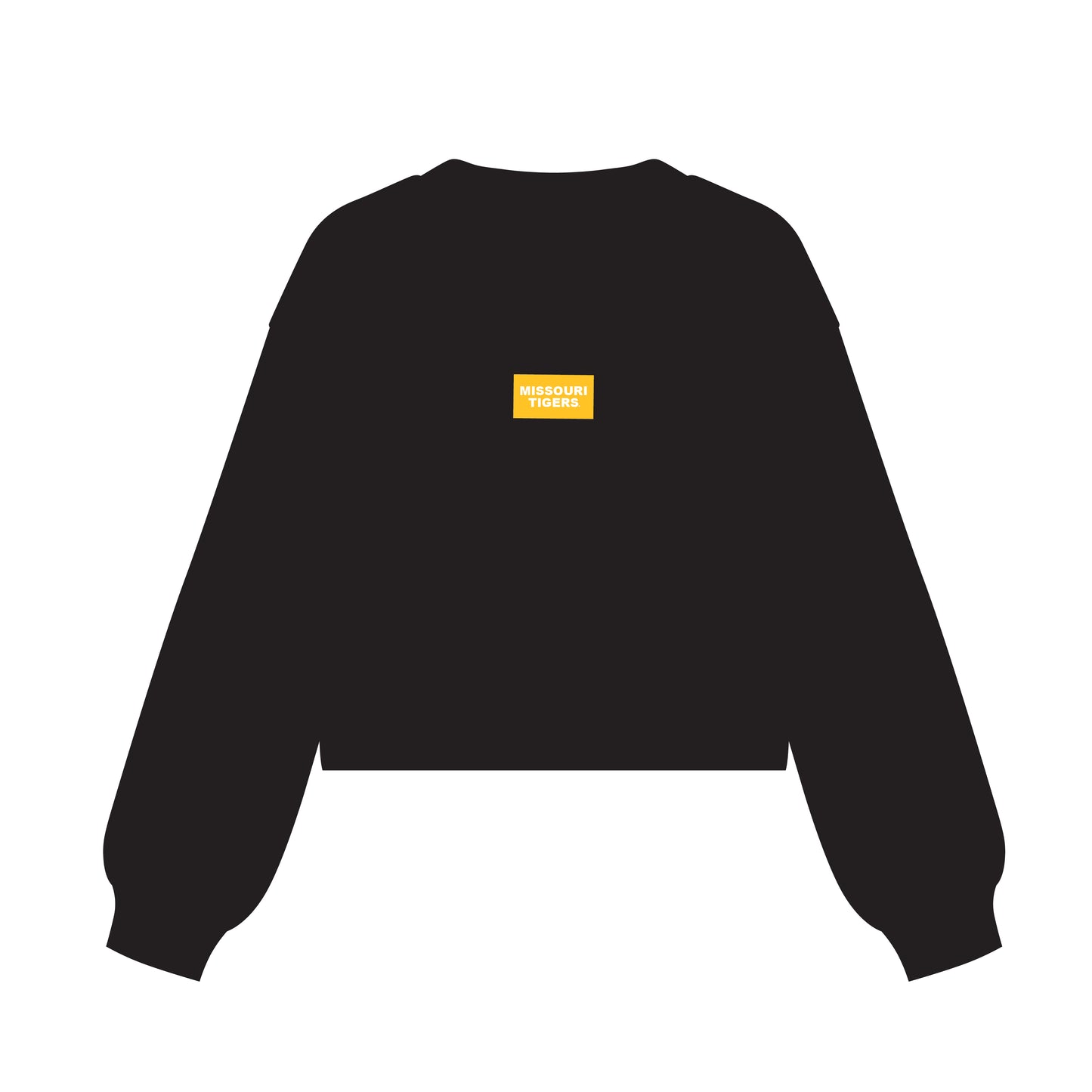 The Becca Boxy Crewneck Missouri Tigers Woven Label | Youth Black