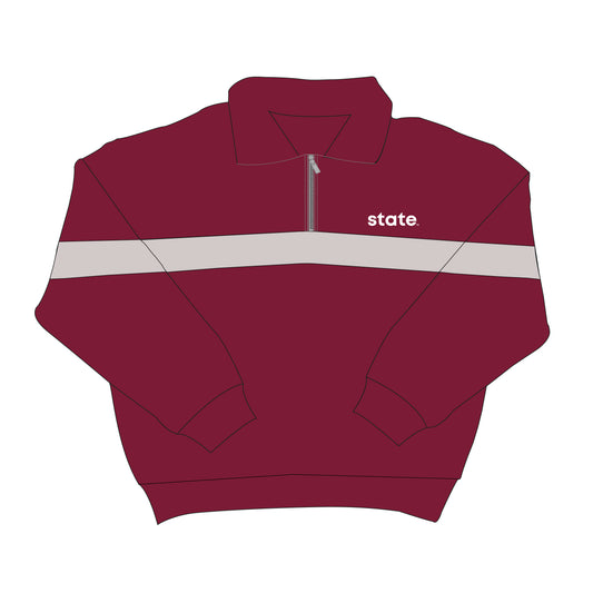 The Heather Half Zip Mississippi State | Maroon
