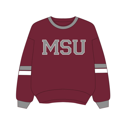 The Virginia Varsity Crewneck Mississippi State | Deep Maroon