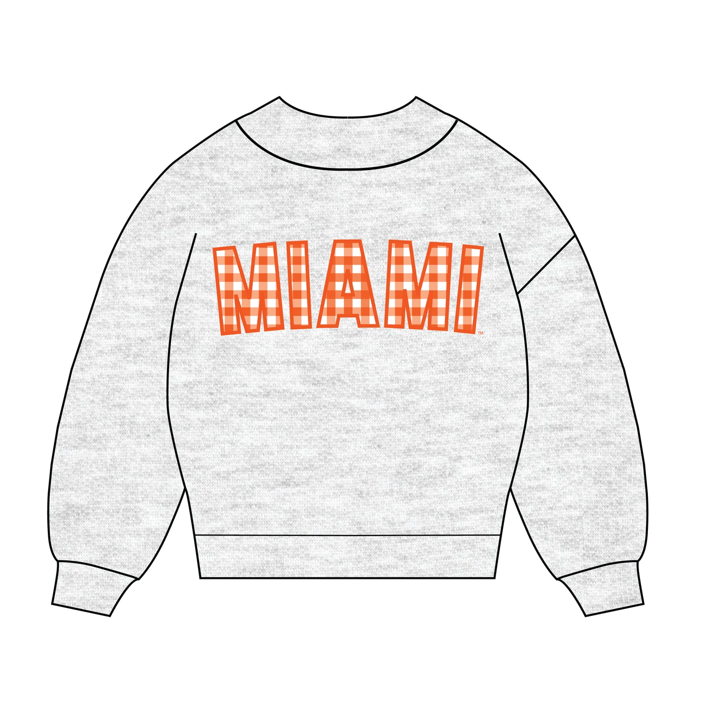 The Mallory Gingham Mockneck Miami | Ash