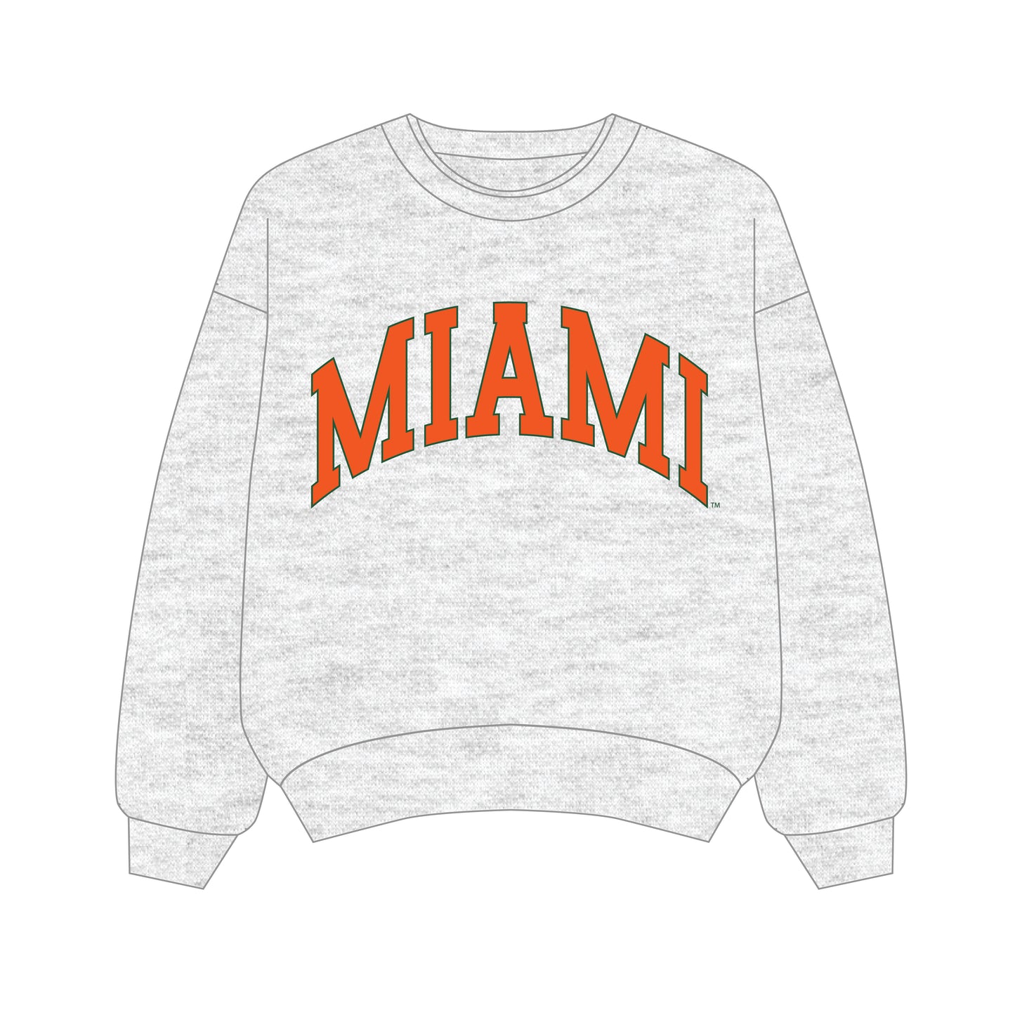 The Olivia Oversized Crewneck Miami | Ash