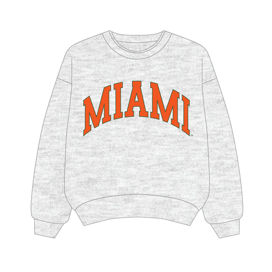 The Olivia Oversized Crewneck Miami | Ash