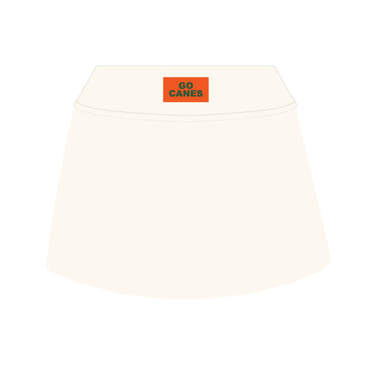 The Alli Tennis Skort Go Canes Woven Label | Bone