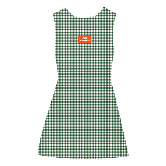 The Grace Gingham Dress Go Canes Woven Label | Green