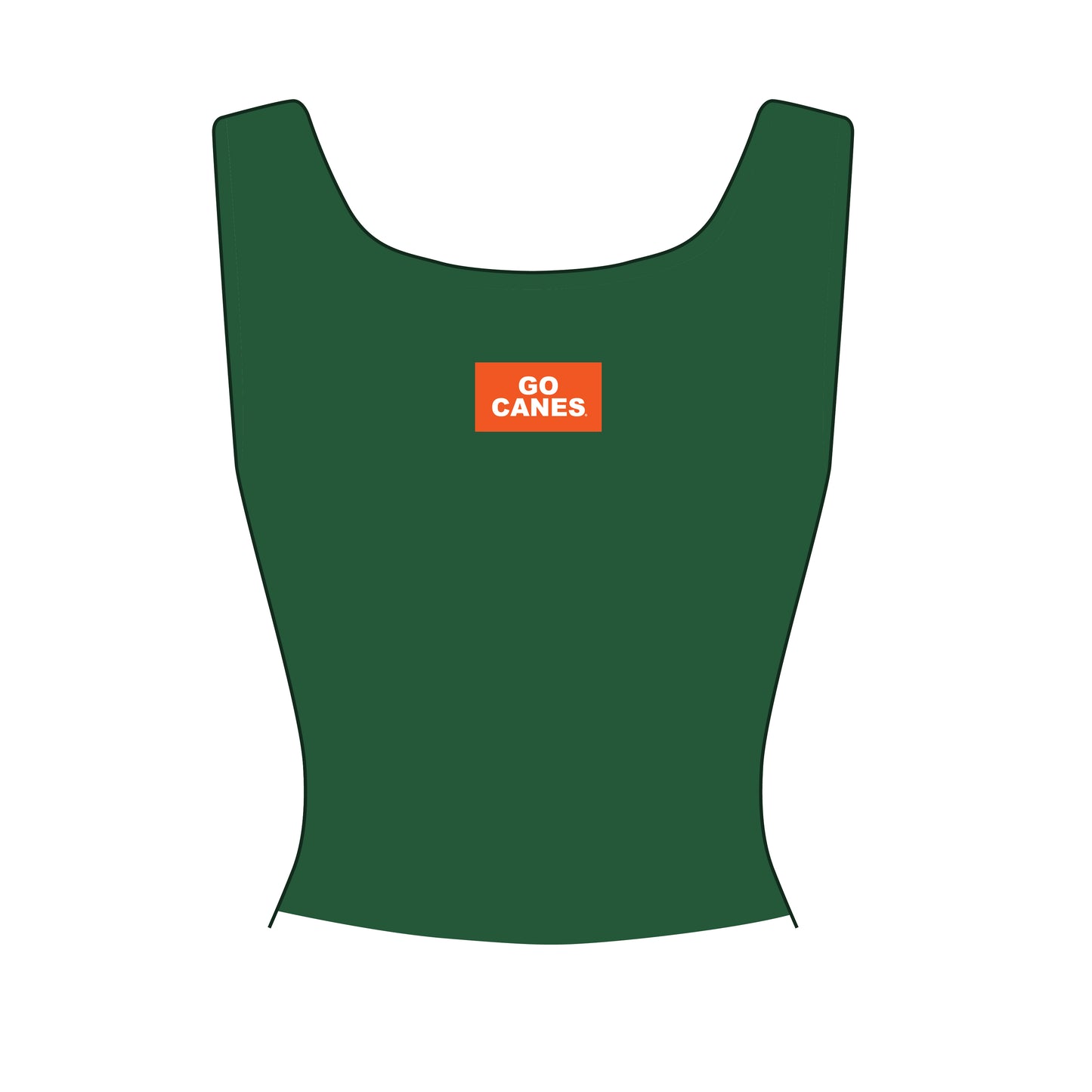 The Alli Ribbed Go Canes Woven Label | Youth Green