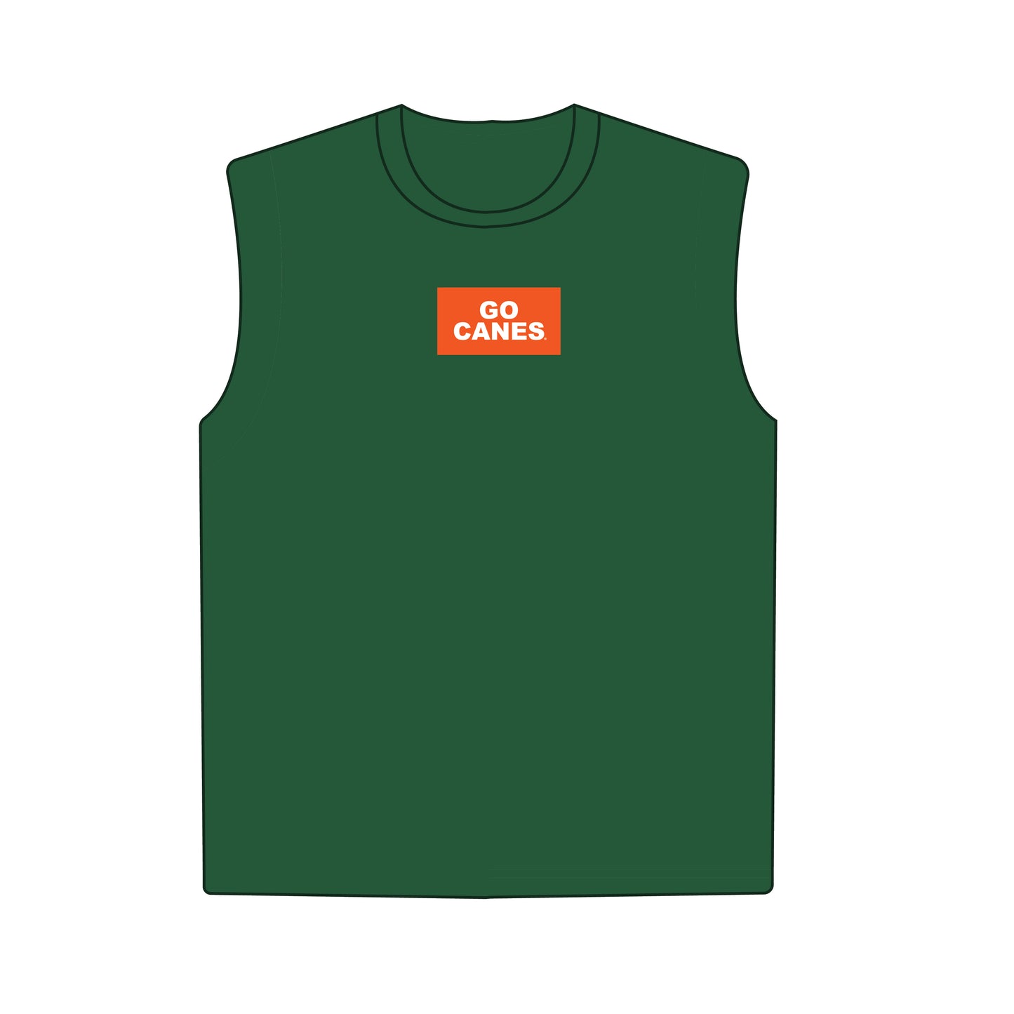 The Anna Active Tank Go Canes Woven Label | Green