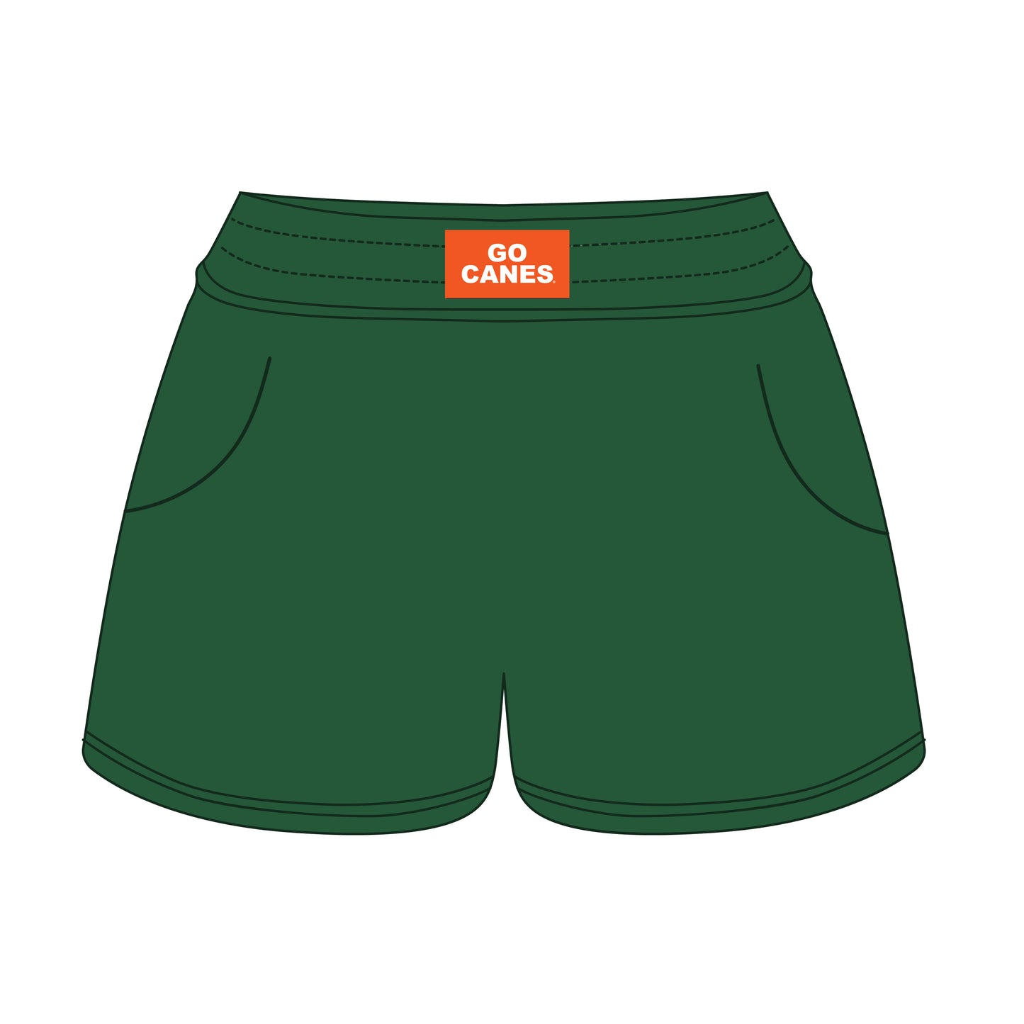 The Ava Airy Shorts Go Canes Woven Label | Green