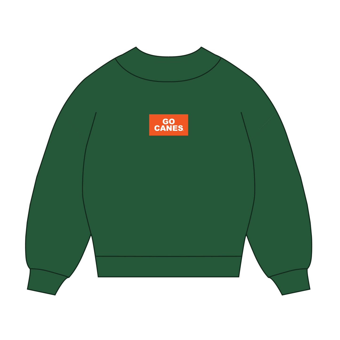 The Mary Mockneck Go Canes Woven Label | Green