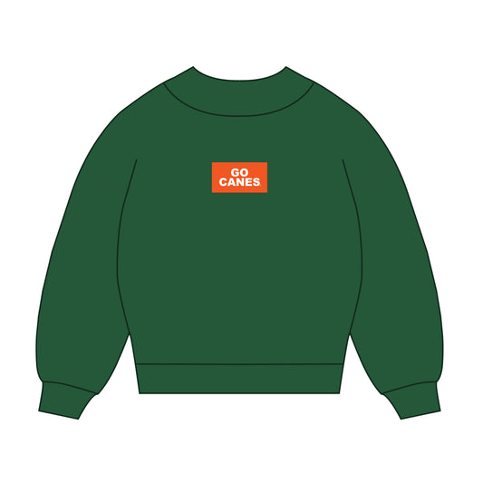 The Mary Mockneck Go Canes Woven Label | Green