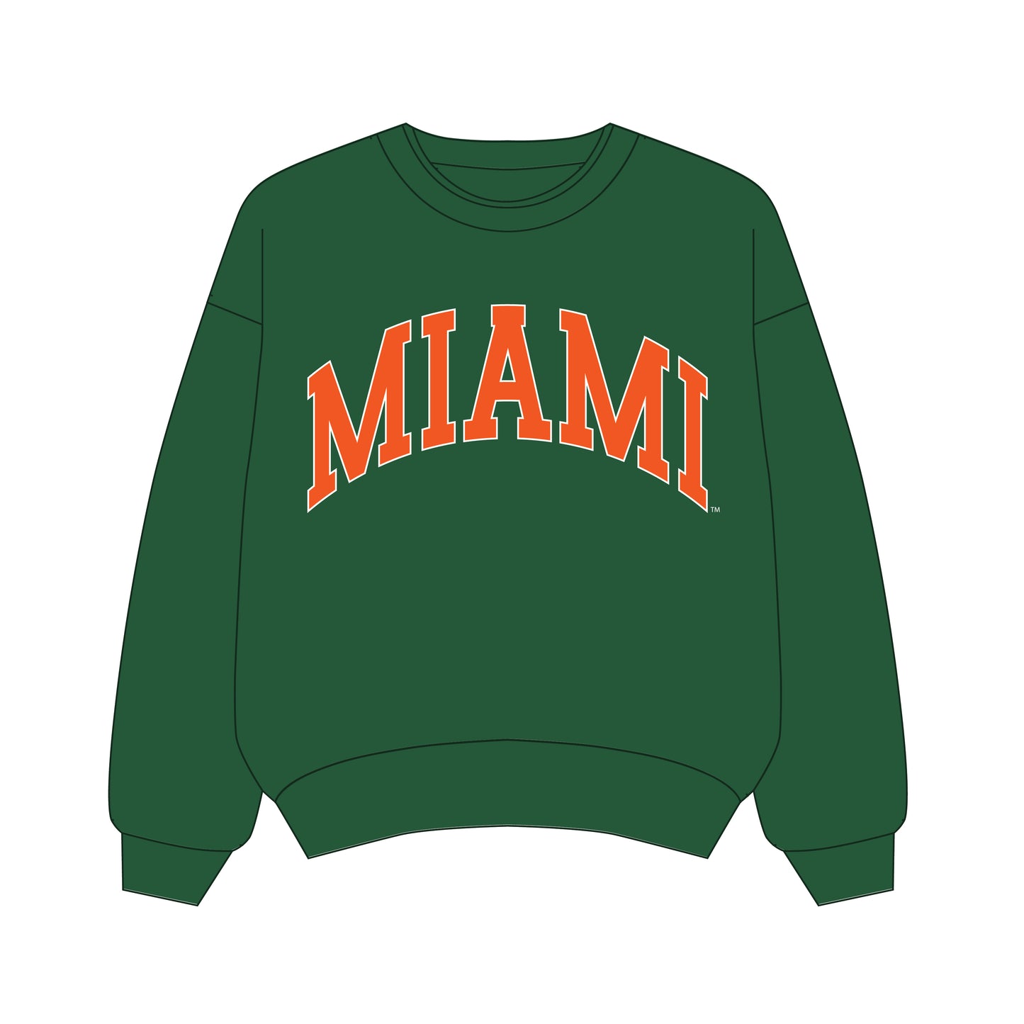 The Olivia Oversized Crewneck Miami | Green
