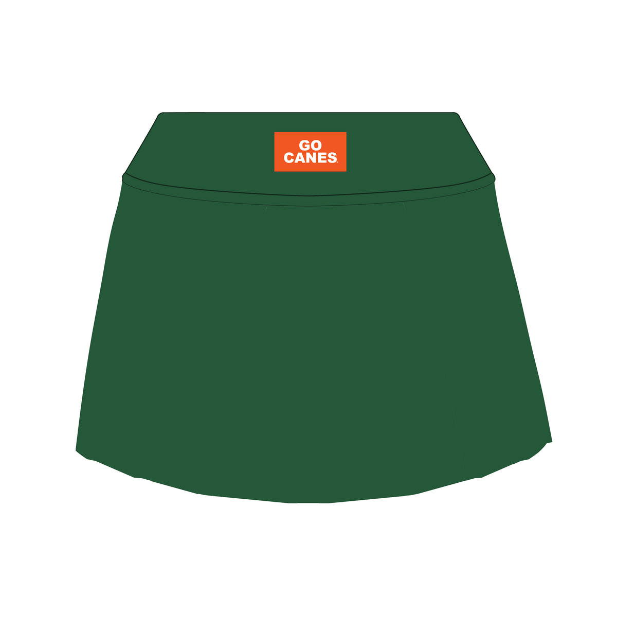 The Alli Tennis Skort Go Canes Woven Label | Green