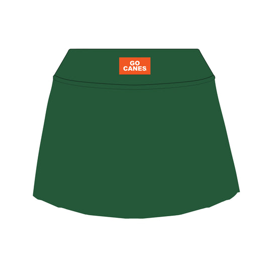 The Alli Tennis Skort Go Canes Woven Label | Green