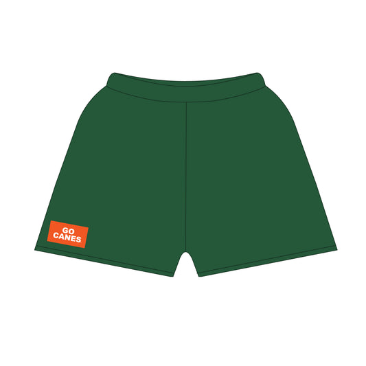 The Becca Shorts Go Canes Woven Label | Green