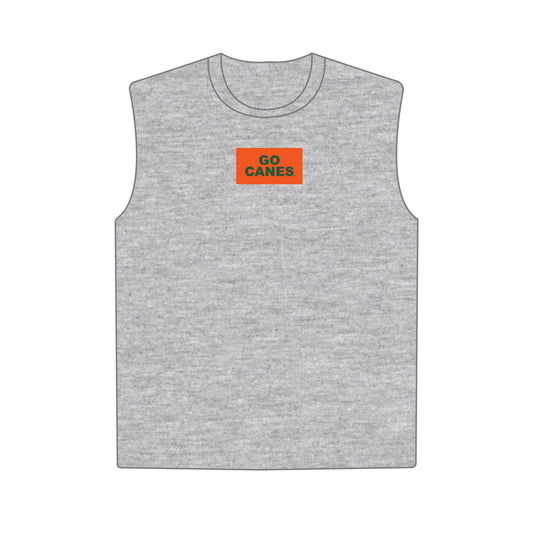 The Anna Active Tank Go Canes Woven Label | Heather Grey