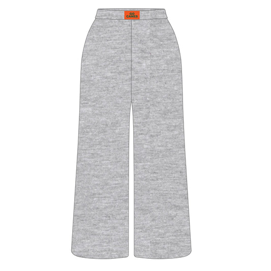 The Ava Airy Pants Go Canes Woven Label | Heather Grey