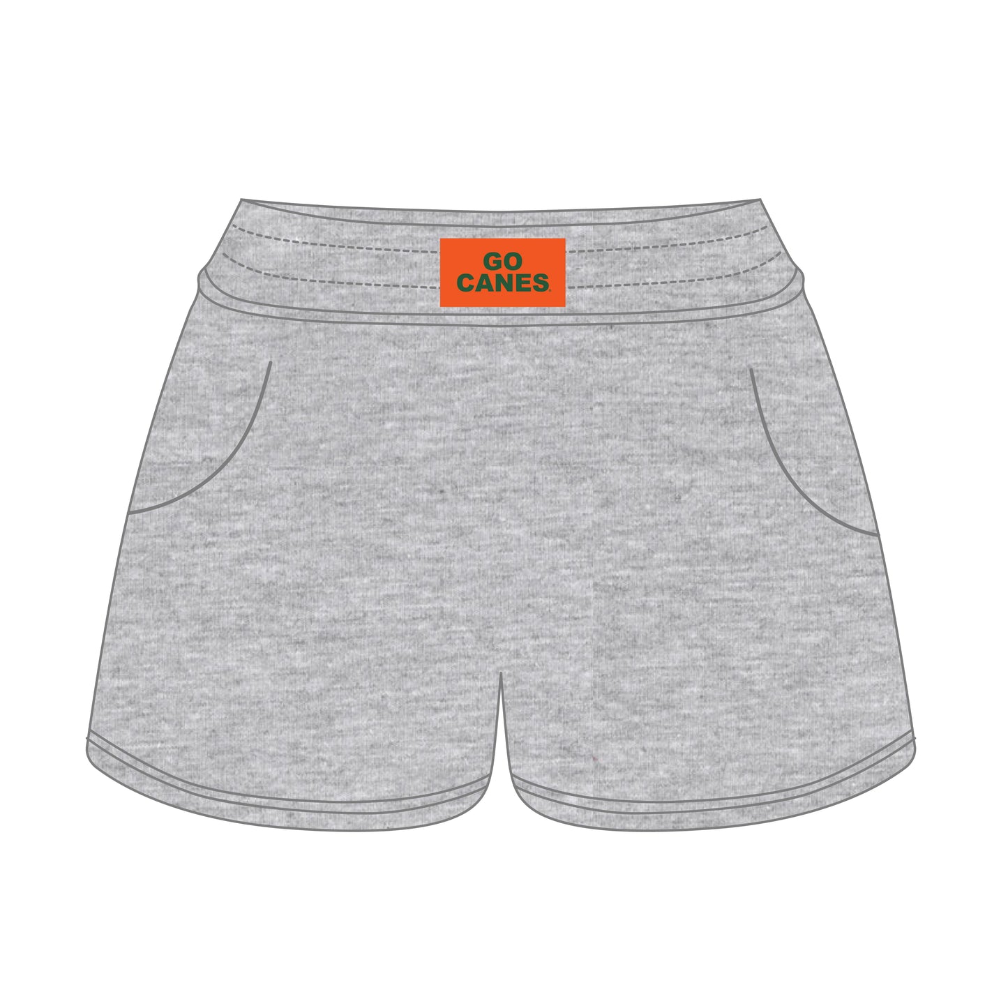 The Ava Airy Shorts Go Canes Woven Label | Youth Heather Grey