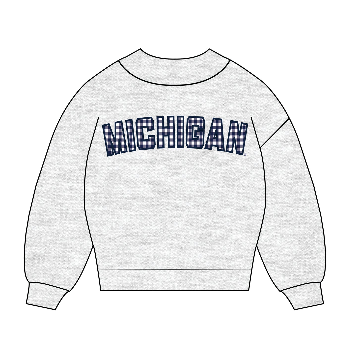 The Mallory Gingham Mockneck Michigan | Ash