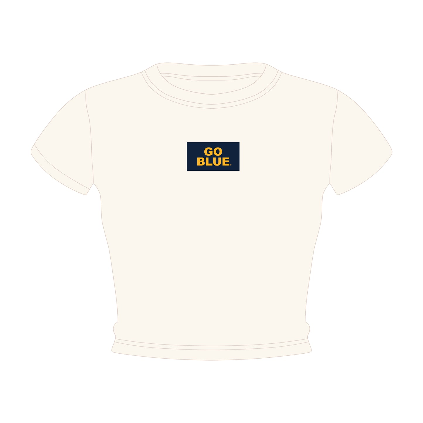 The Raegan Ribbed Baby Tee Go Blue Woven Label | Youth Bone