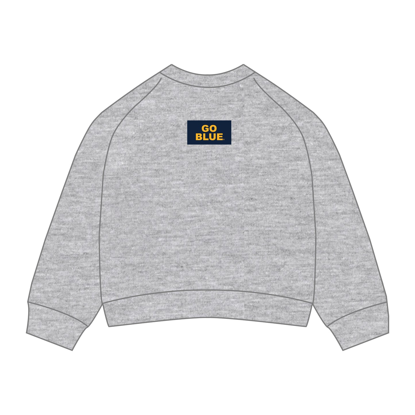 The Ava Airy Crewneck Go Blue Woven Label | Youth Heather Grey