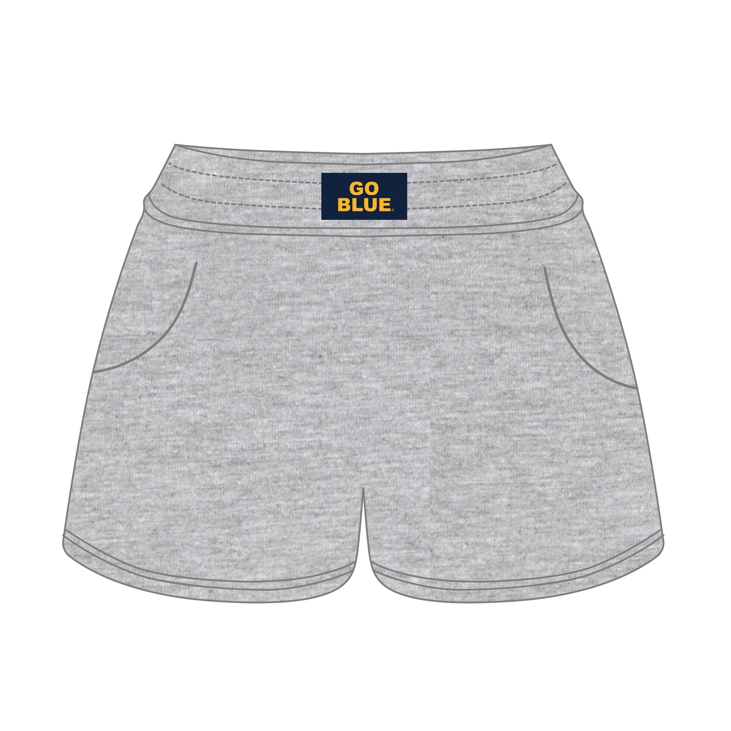The Ava Airy Shorts Go Blue Woven Label | Heather Grey