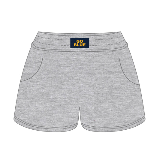 The Ava Airy Shorts Go Blue Woven Label | Heather Grey