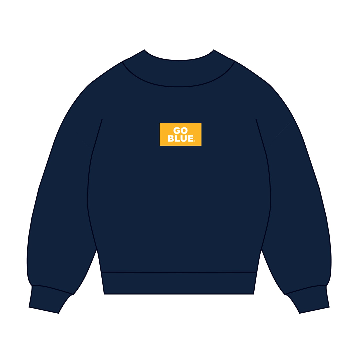 The Mary Mockneck Go Blue Woven Label | Navy