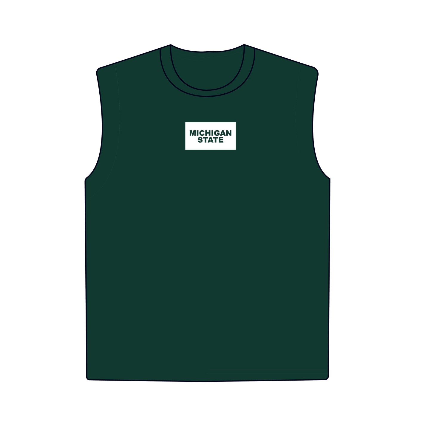 The Anna Active Tank Michigan State Woven Label | Youth Dark Green