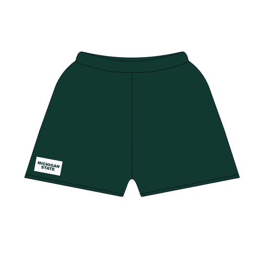 The Becca Shorts Michigan State Woven Label | Youth Dark Green
