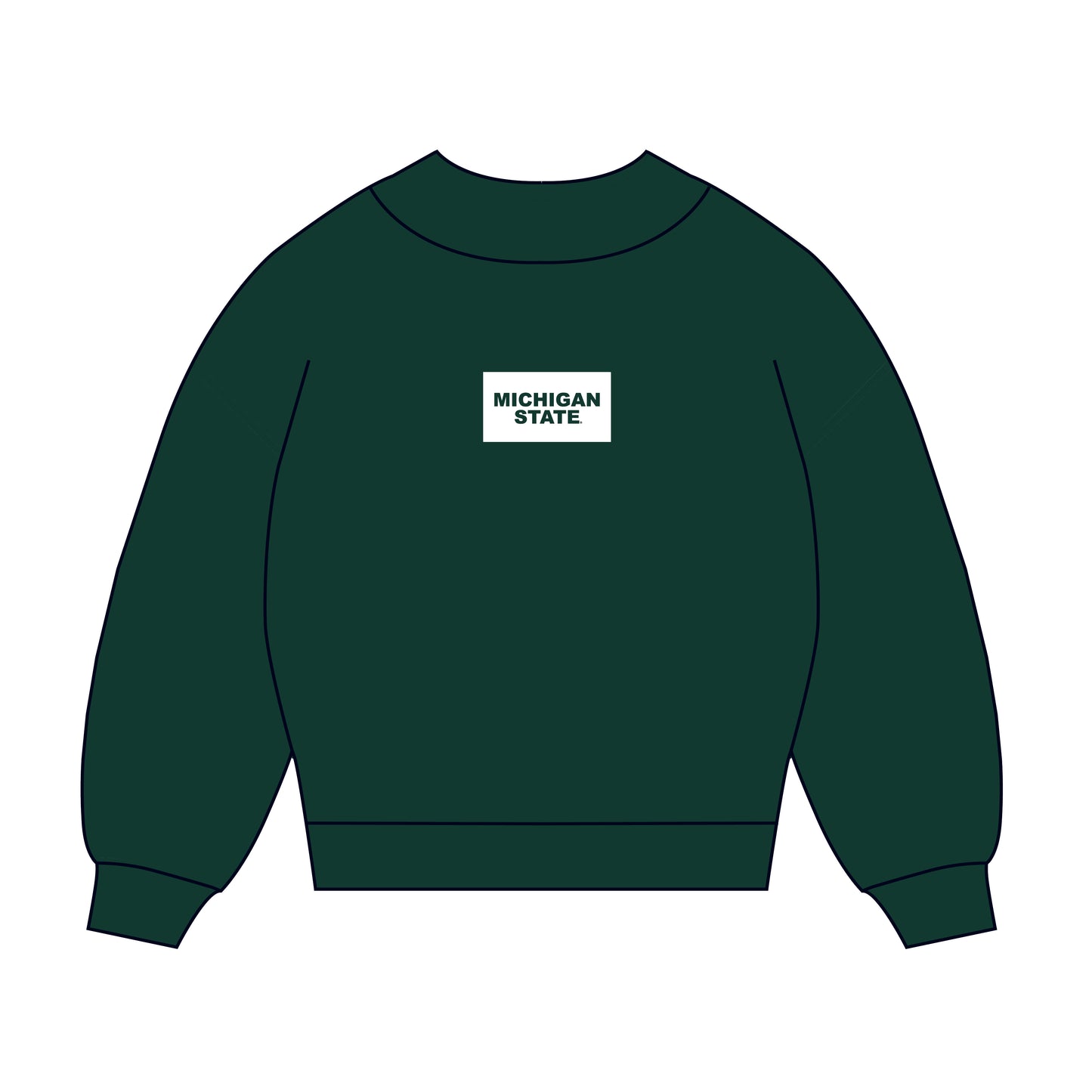 The Mary Mockneck Michigan State Woven Label | Youth Dark Green