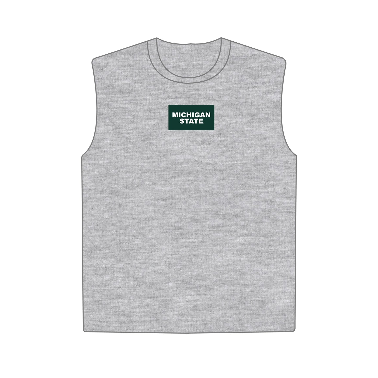 The Anna Active Tank Michigan State Woven Label | Youth Heather Grey