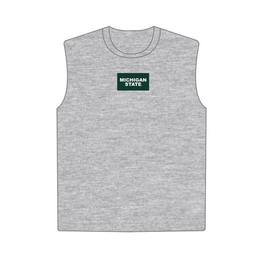 The Anna Active Tank Michigan State Woven Label | Heather Grey