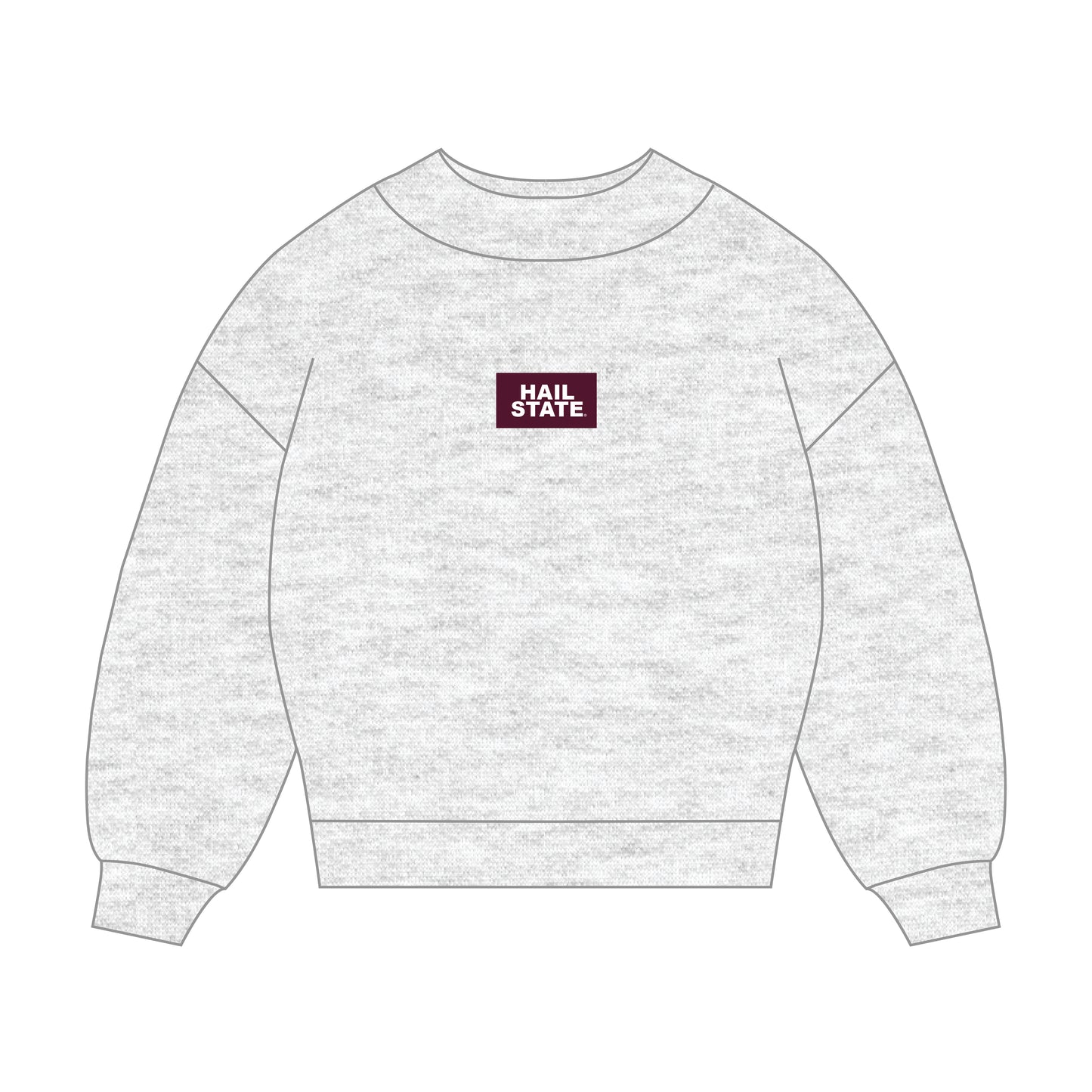The Mary Mockneck Hail State Woven Label | Ash