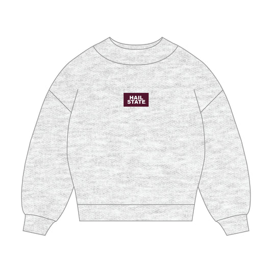 The Mary Mockneck Hail State Woven Label | Ash