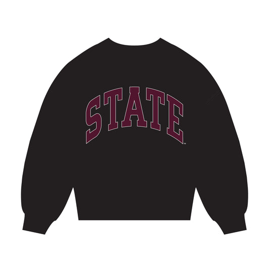The Madi Classic Mockneck State Applique | Black